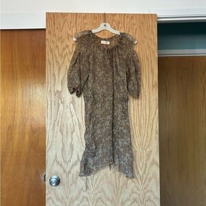 4 Love And Liberty - Sheer Floral Silk Dress